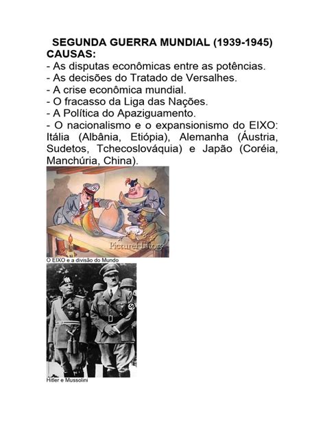 Segunda Guerra Mundial Pdf Poderes Do Eixo Aliados Da Segunda Guerra Mundial