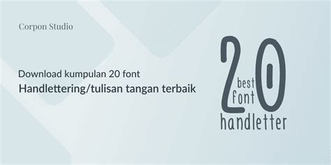 Download Kumpulan 20 Font Handlettering Tulisan Tangan Terbaik