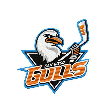 San Diego Gulls Embroidery Design Instant Download