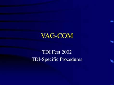 PPT - VAG-COM PowerPoint Presentation, free download - ID:3258632