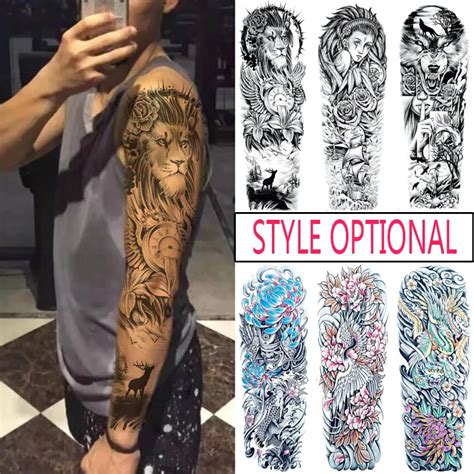 Waterproof Full Arm Temporary Arm Tattoo Stickers For Men And Women