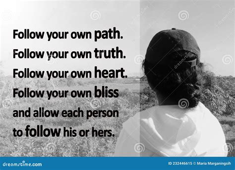 Inspirational Motivational Quote Follow Your Own Path Follow Your