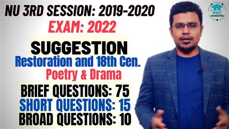 Suggestion Of Restoration And 18th Century Poetry And Drama Exam 2022