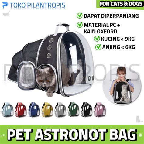 Jual TAS ASTRONOT KUCING ANJING DIPANJANGIN TAS KUCING TRANSPARAN PET