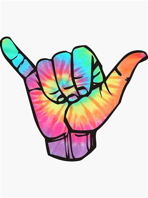 Tie Dye Shaka Sticker By Stickerzaf Shaka Sticker Cute Laptop