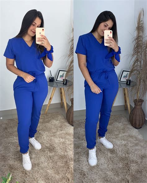 Conjunto Scrub Jogger Azul Royal Linia Scrubs