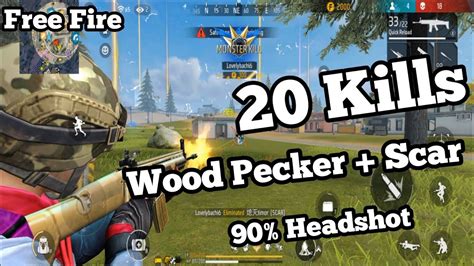 Wood Pecker Scar Headshot Kills Solo Vs Squad Tecno Mobile