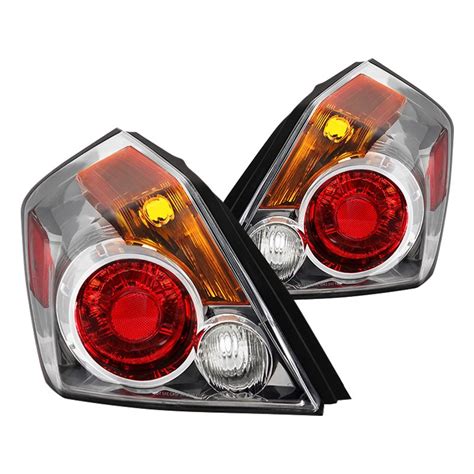 Spyder ALT JH NA07 4D OE C Chrome Red Amber Factory Style Tail Lights