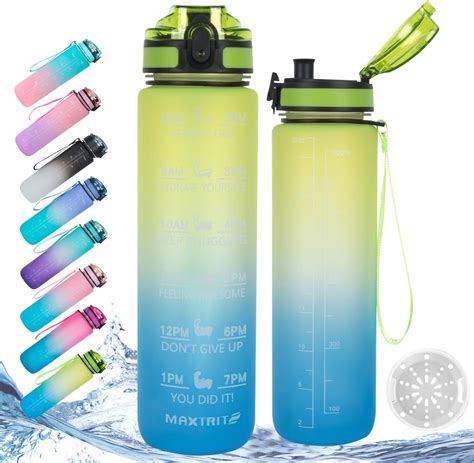 32oz Daily Water Bottle With Handle Reusable Tritan Plastic Bpa Free Leakproof Water Jug 1