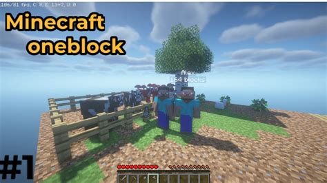 Minecraft Oneblock First Part One Block Minecraft Youtube