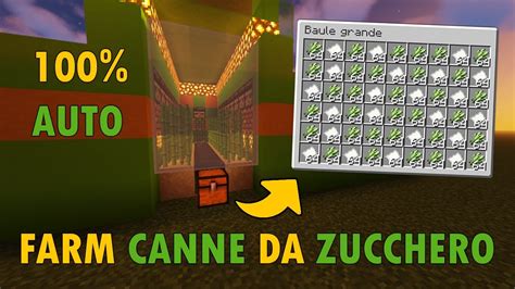 FARM Di CANNE DA ZUCCHERO 1 16 AUTOMATICA Design Minecraft Tutorial