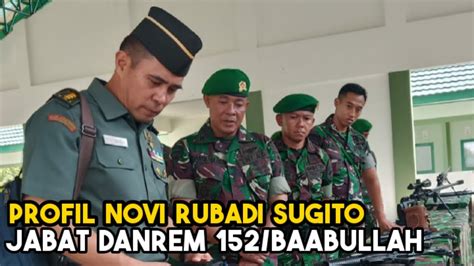 Profil Novi Rubadi Sugito Jabat Danrem 152 Baabullah YouTube