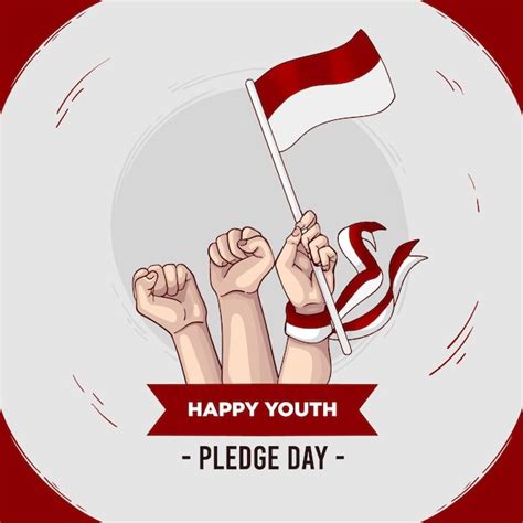 Premium Vector Hand Drawn Happy Youth Pledge Day Illustration