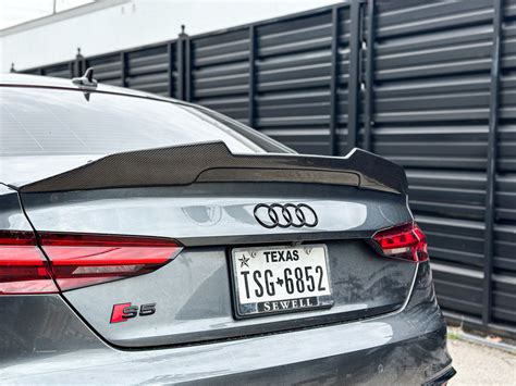 Aero Republic Carbon Fiber Rear Spoiler Ver3 For Audi Performance Speedshop