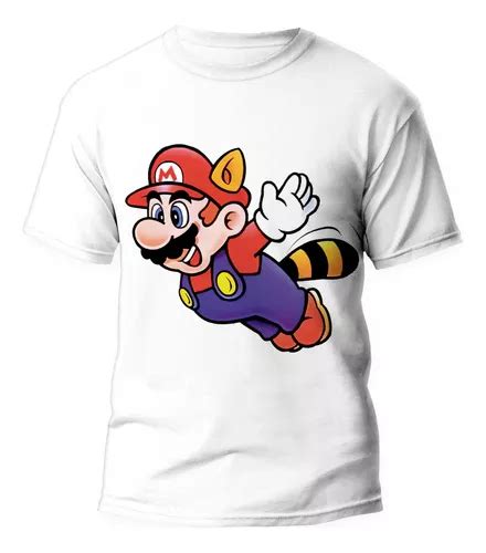 Playera Videojuego Super Mario Bros Mario Mapache Mercadolibre