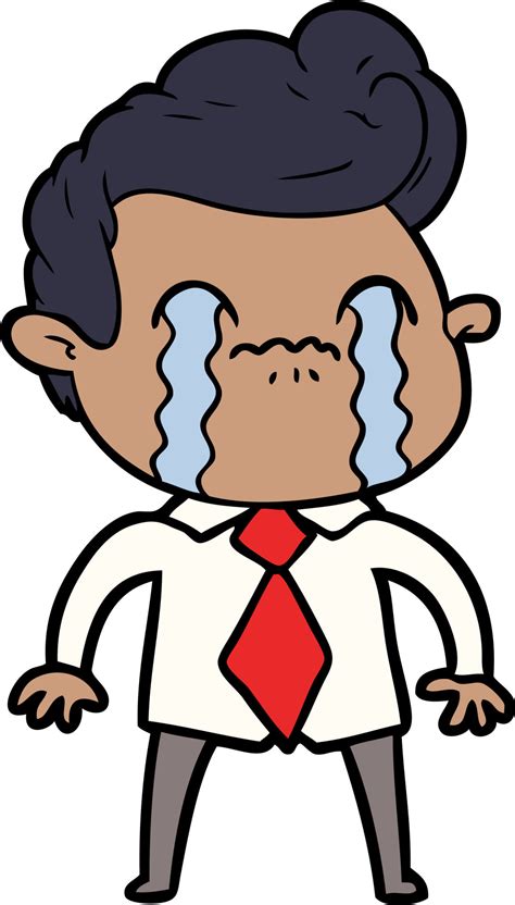 cartoon man crying 12541298 Vector Art at Vecteezy