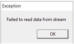 Failed To Read Data From Stream Issue Openloco Openloco