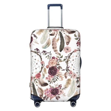 Lakimct Boho Floral Dreams Catching Elastic Luggage Cover With