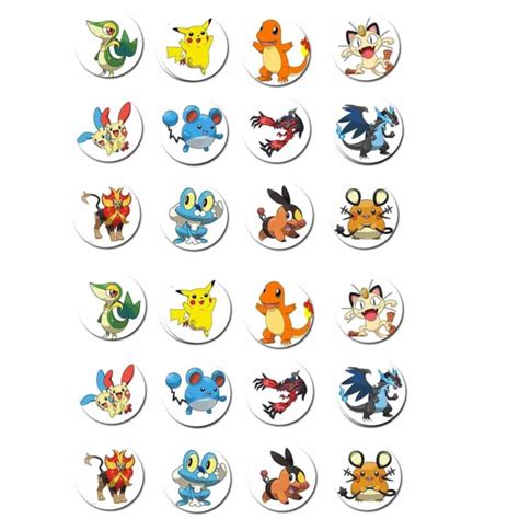 Pokemon Edible Cupcake Toppers Icing Or Wafer Paper Cake