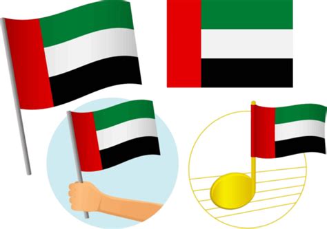 United Arab Emirates Flag Icon Set Country Element Flag Icon Vector