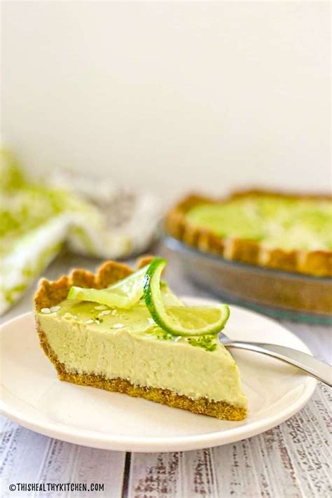 Vegan Key Lime Pie [low Sugar No Oil] This Healthy Kitchen