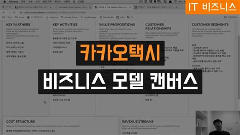 카카오택시 비즈니스 모델 캔버스