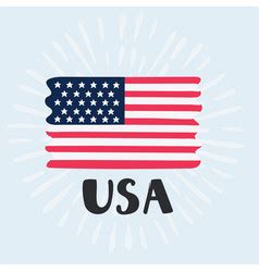 Usa Founding Fathers Flag Hand Drawn Style Vector Image