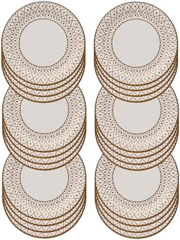 Zvk Gold Party Paper Plates Pack Of White Cm Dessert Plates