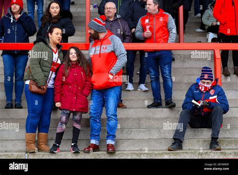 Hull KR fans in the stands Stock Photo - Alamy