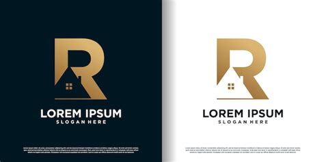 Premium Vector Initial Letter R Logo Design Template With House Icon