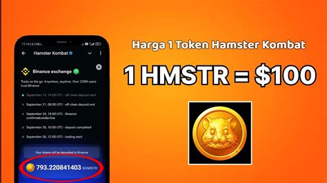 Update Terbaru Harga Koin Hamster Kombat Setara Dengan Usdt Youtube