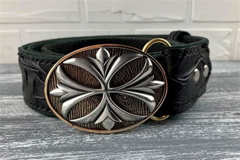 Mens Belt Buckle Maltese Cross Silver Belt Buckle Etsy