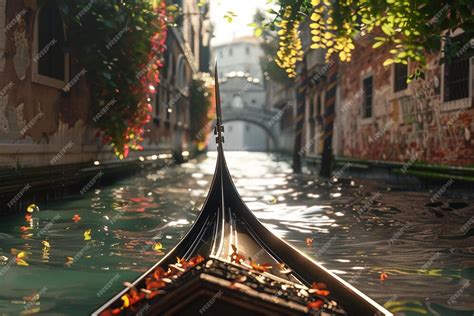 Premium Photo A Romantic Gondola Ride Through The Canals Of Veni