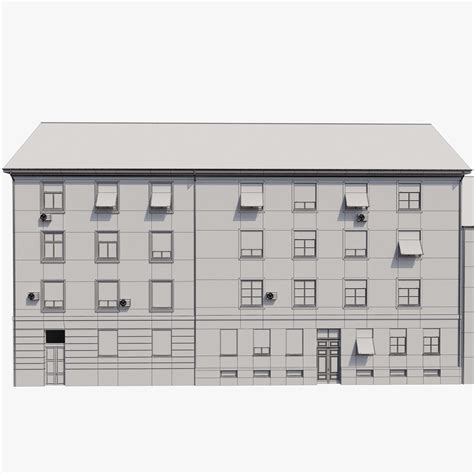 Fachadas De Edifícios Europeus 3 Modelo 3d 79 Obj Fbx Max