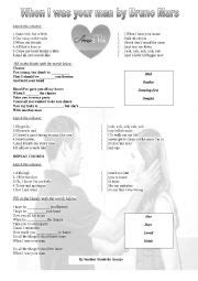 WHEN I WAS YOUR MAN ESL Worksheet By Teachergisele