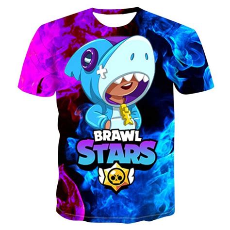 T Shirt Brawl Stars Léon Requin Léon Squale