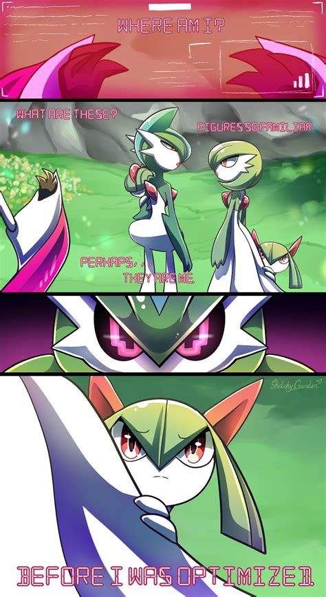 Gardevoir Kirlia Gallade Ralts And Iron Valiant Pokemon Drawn By