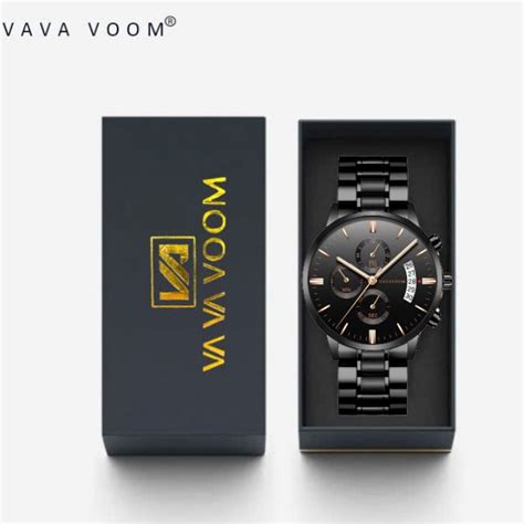 Jual Free Box Jam Tangan Pria Vavavoom Original Strap Stainless