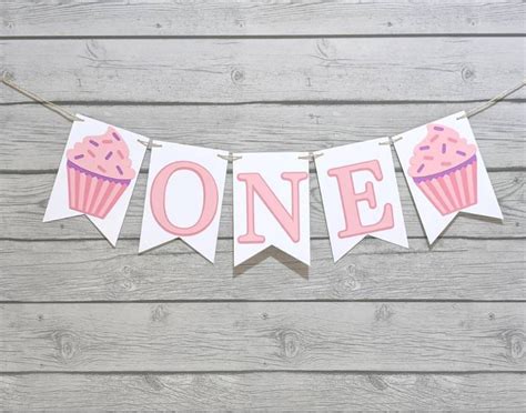 Cupcake Birthday Banner Cupcake Banner Cupcake Party Sweet - Etsy