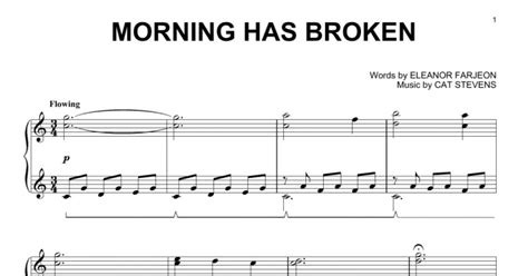 Morning Has Broken Piano Solo Print Sheet Music Now