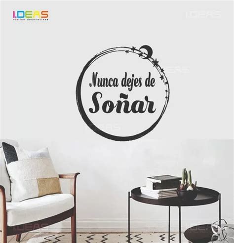 Vinilo Decorativo Frase No Dejes De Soñar Sticker De Pared Meses sin