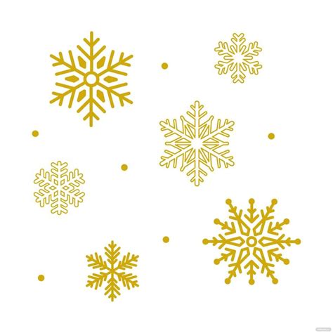 Gold Snowflake Vector In Illustrator Svg  Png Eps Download