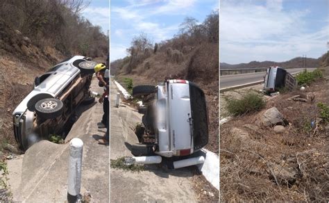 Falla mecánica provoca la volcadura de una camioneta en Concordia