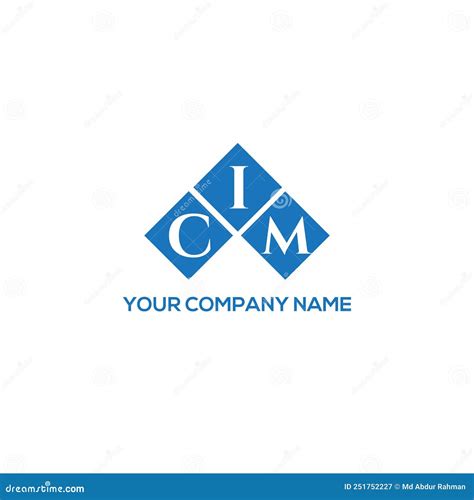 Cim Letter Logo Design On White Background Cim Creative Initials