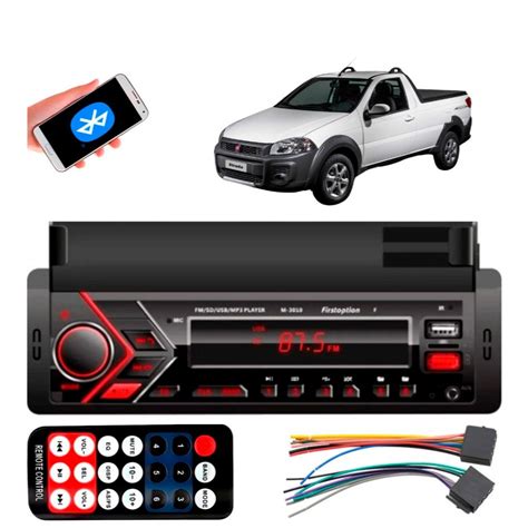 Som Radio Mp Bluetooth Automotivo Picku Up Strada Visor Led Usbs