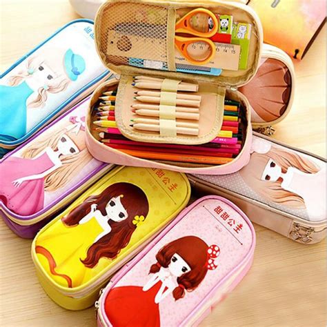 Aliexpress.com : Buy PU Waterproof Pencil Case Cute Pink Multifunction Leather Pencil Bag For ...