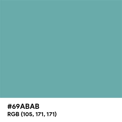 Retro Cyan color hex code is #69ABAB