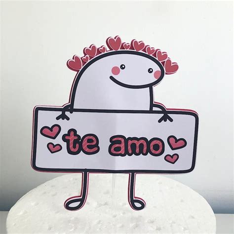 Topo De Bolo Flork Te Amo Produtos Personalizados No Elo7