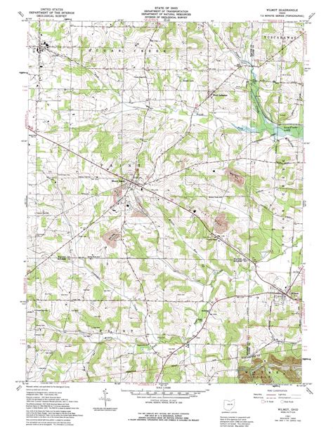 Wilmot Topographic Map 1 24 000 Scale Ohio