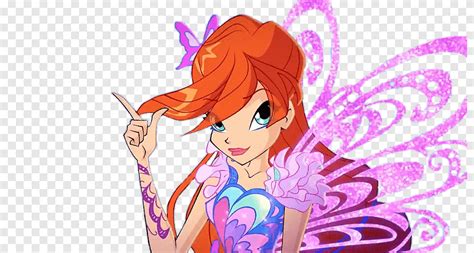 Bloom Stella Winx Club Season Butterflix Fairy Purple Violet Png